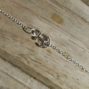 Anchor Anklet Bracelet in Silver